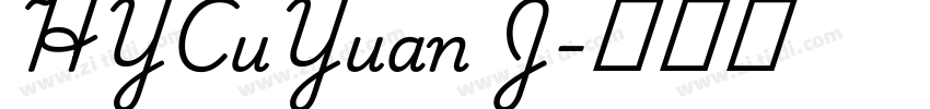 HYCuYuan J字体转换